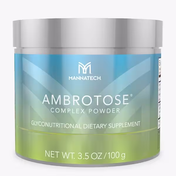 Bote de Ambrotose Complex en polvo de Mannatech, 100 gramos.
